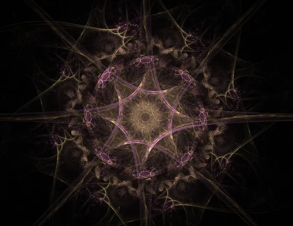 Konuyla ilgili soyut fraktal formlar grafik tasarım ve nükleer fizik bilim parçacıkların. Kutsal geometri futuristik