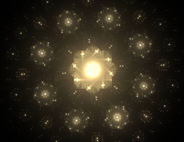 Uzay serisi geometrisini. Görsel olarak çekici zemin kavramsal Izgaralar eğrileri ve fraktal öğeleri öğesi olarak uygun yapılmış 