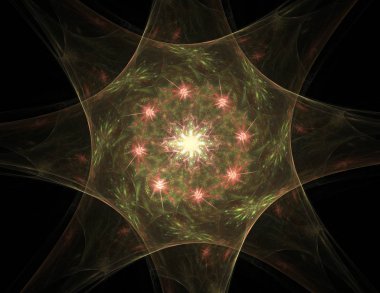 Uzay serisi geometrisini. Görsel olarak çekici zemin kavramsal Izgaralar eğrileri ve fraktal öğeleri öğesi olarak uygun yapılmış 