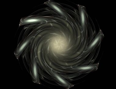 Konuyla ilgili soyut fraktal formlar grafik tasarım ve nükleer fizik bilim parçacıkların. Kutsal geometri futuristik