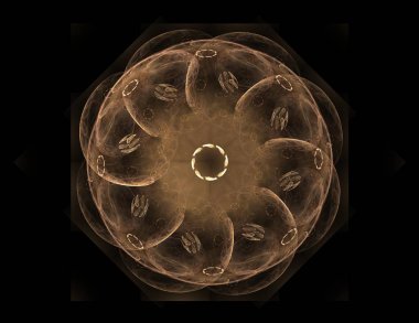 Uzay serisi geometrisini. Görsel olarak çekici zemin kavramsal Izgaralar eğrileri ve fraktal öğeleri öğesi olarak uygun yapılmış 