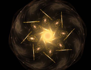 Uzay serisi geometrisini. Görsel olarak çekici zemin kavramsal Izgaralar eğrileri ve fraktal öğeleri öğesi olarak uygun yapılmış 