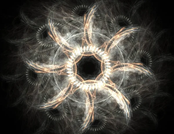 Uzay serisi geometrisini. Görsel olarak çekici zemin kavramsal Izgaralar eğrileri ve fraktal öğeleri öğesi olarak uygun yapılmış 