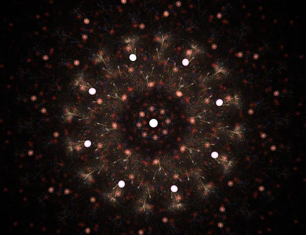 Konuyla ilgili soyut fraktal formlar grafik tasarım ve nükleer fizik bilim parçacıkların. Kutsal geometri futuristik