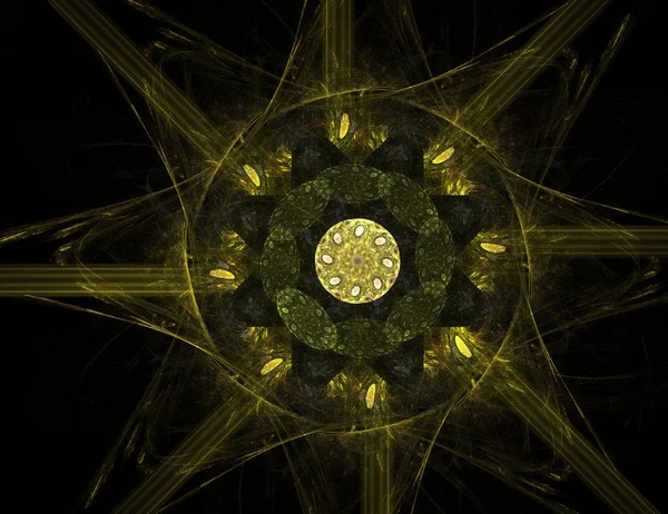 Dantelli renkli saat desen. Dijital fractal sanat tasarım. Kutsal semboller işaretler geometrisi soyut tasarım. 