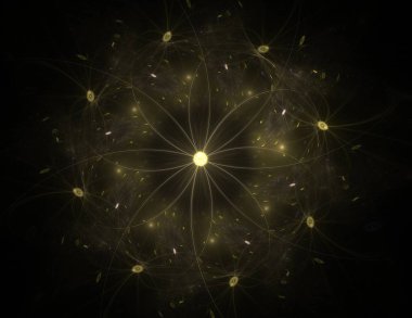 Uzay serisi geometrisini. Görsel olarak çekici zemin kavramsal Izgaralar eğrileri ve fraktal öğeleri öğesi olarak uygun yapılmış 