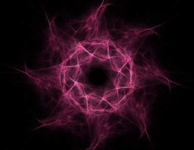 Konuyla ilgili soyut fraktal formlar grafik tasarım ve nükleer fizik bilim parçacıkların. Kutsal geometri futuristik