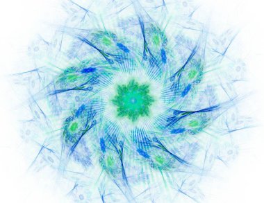 Dantelli renkli saat desen. Dijital fractal sanat tasarım. Kutsal semboller işaretler geometrisi soyut tasarım. 