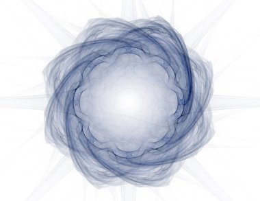 Konuyla ilgili soyut fraktal formlar grafik tasarım ve nükleer fizik bilim parçacıkların. Kutsal geometri futuristik