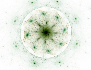 Dantelli renkli saat desen. Dijital fractal sanat tasarım. Kutsal semboller işaretler geometrisi soyut tasarım. 