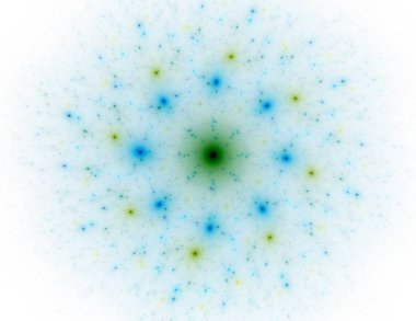 Konuyla ilgili soyut fraktal formlar grafik tasarım ve nükleer fizik bilim parçacıkların. Kutsal geometri futuristik