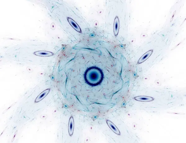 Konuyla ilgili soyut fraktal formlar grafik tasarım ve nükleer fizik bilim parçacıkların. Kutsal geometri futuristik