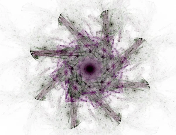 Partículas de formas fractais abstratas sobre o tema da ciência da física nuclear e design gráfico. Geometria futurista sagrado — Fotografia de Stock