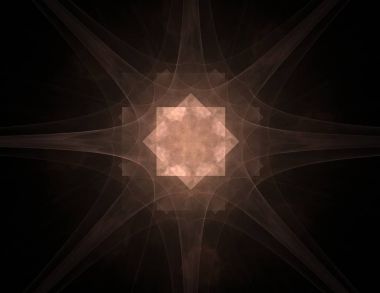 Konuyla ilgili soyut fraktal formlar grafik tasarım ve nükleer fizik bilim parçacıkların. Kutsal geometri futuristik