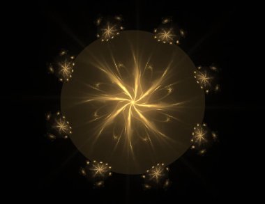 Dantelli renkli saat desen. Dijital fractal sanat tasarım. Kutsal semboller işaretler geometrisi soyut tasarım. 