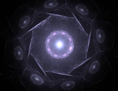 Uzay serisi geometrisini. Görsel olarak çekici zemin kavramsal Izgaralar eğrileri ve fraktal öğeleri öğesi olarak uygun yapılmış 