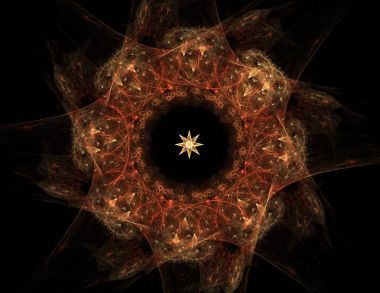 Konuyla ilgili soyut fraktal formlar grafik tasarım ve nükleer fizik bilim parçacıkların. Kutsal geometri futuristik