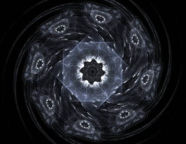 Dantelli renkli saat desen. Dijital fractal sanat tasarım. Kutsal semboller işaretler geometrisi soyut tasarım. 