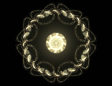 Uzay serisi geometrisini. Görsel olarak çekici zemin kavramsal Izgaralar eğrileri ve fraktal öğeleri öğesi olarak uygun yapılmış 