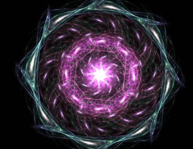 Uzay serisi geometrisini. Görsel olarak çekici zemin kavramsal Izgaralar eğrileri ve fraktal öğeleri öğesi olarak uygun yapılmış 