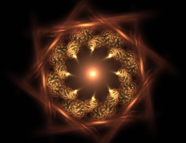 Uzay serisi geometrisini. Görsel olarak çekici zemin kavramsal Izgaralar eğrileri ve fraktal öğeleri öğesi olarak uygun yapılmış 