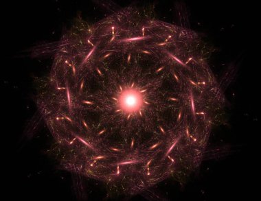 Uzay serisi geometrisini. Görsel olarak çekici zemin kavramsal Izgaralar eğrileri ve fraktal öğeleri öğesi olarak uygun yapılmış 