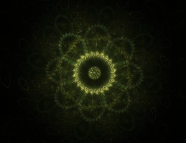 Konuyla ilgili soyut fraktal formlar grafik tasarım ve nükleer fizik bilim parçacıkların. Kutsal geometri futuristik