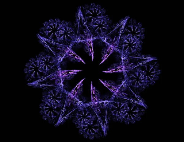 Soyut fraktal kırmızı arka plan ile kesişen daireler ve oval. disko ışıkları. Hareket illüstrasyon.