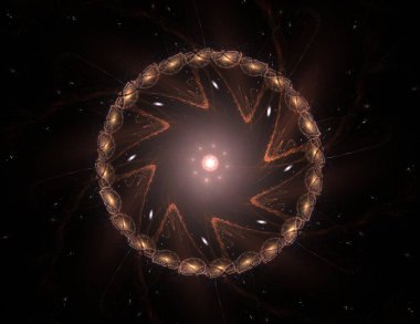 Uzay serisi geometrisini. Görsel olarak çekici zemin kavramsal Izgaralar eğrileri ve fraktal öğeleri öğesi olarak uygun yapılmış 