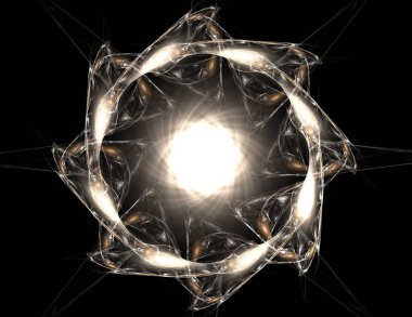 Uzay serisi geometrisini. Görsel olarak çekici zemin kavramsal Izgaralar eğrileri ve fraktal öğeleri öğesi olarak uygun yapılmış 