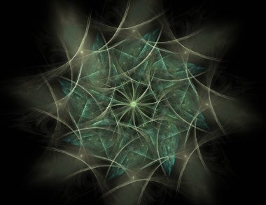 Konuyla ilgili soyut fraktal formlar grafik tasarım ve nükleer fizik bilim parçacıkların. Kutsal geometri futuristik