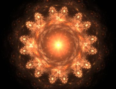 Uzay serisi geometrisini. Görsel olarak çekici zemin kavramsal Izgaralar eğrileri ve fraktal öğeleri öğesi olarak uygun yapılmış 