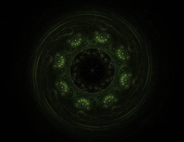 Dantelli renkli saat desen. Dijital fractal sanat tasarım. Kutsal semboller işaretler geometrisi soyut tasarım. 