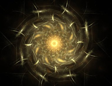 Uzay serisi geometrisini. Görsel olarak çekici zemin kavramsal Izgaralar eğrileri ve fraktal öğeleri öğesi olarak uygun yapılmış 