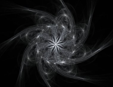 Konuyla ilgili soyut fraktal formlar grafik tasarım ve nükleer fizik bilim parçacıkların. Kutsal geometri futuristik