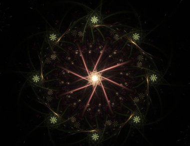 Uzay serisi geometrisini. Görsel olarak çekici zemin kavramsal Izgaralar eğrileri ve fraktal öğeleri öğesi olarak uygun yapılmış 