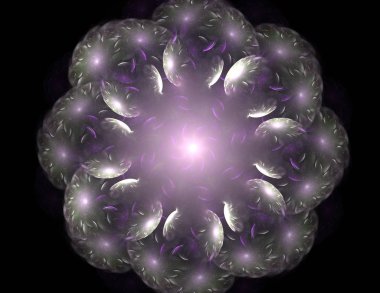 Dantelli renkli saat desen. Dijital fractal sanat tasarım. Kutsal semboller işaretler geometrisi soyut tasarım. 