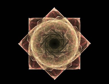 Konuyla ilgili soyut fraktal formlar grafik tasarım ve nükleer fizik bilim parçacıkların. Kutsal geometri futuristik