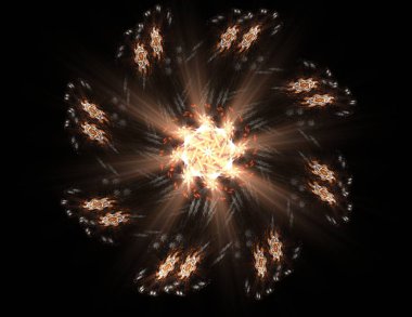 Dantelli renkli saat desen. Dijital fractal sanat tasarım. Kutsal semboller işaretler geometrisi soyut tasarım. 