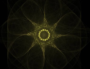 Uzay serisi geometrisini. Görsel olarak çekici zemin kavramsal Izgaralar eğrileri ve fraktal öğeleri öğesi olarak uygun yapılmış 