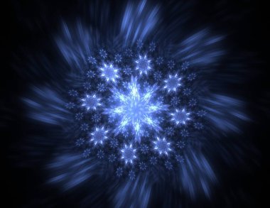 Konuyla ilgili soyut fraktal formlar grafik tasarım ve nükleer fizik bilim parçacıkların. Kutsal geometri futuristik