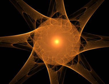 Uzay serisi geometrisini. Görsel olarak çekici zemin kavramsal Izgaralar eğrileri ve fraktal öğeleri öğesi olarak uygun yapılmış 