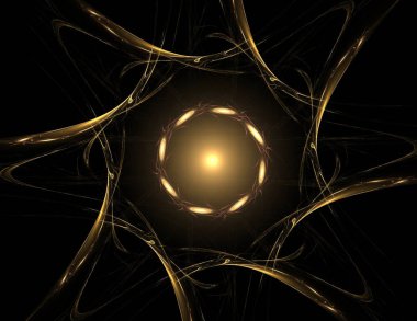 Konuyla ilgili soyut fraktal formlar grafik tasarım ve nükleer fizik bilim parçacıkların. Kutsal geometri futuristik