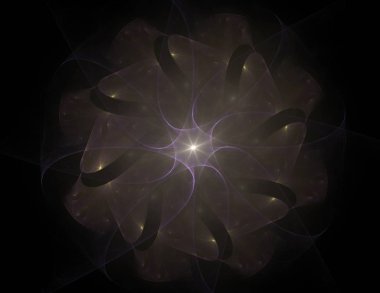 Konuyla ilgili soyut fraktal formlar grafik tasarım ve nükleer fizik bilim parçacıkların. Kutsal geometri futuristik