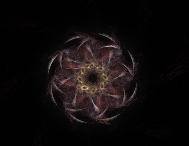 Dantelli renkli saat desen. Dijital fractal sanat tasarım. Kutsal semboller işaretler geometrisi soyut tasarım. 