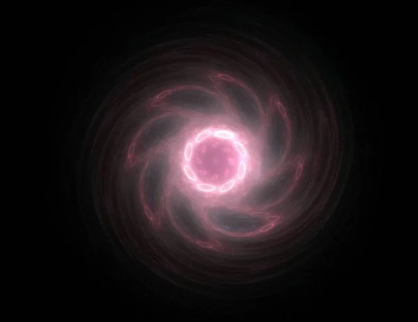 Fundo vermelho fractal abstrato com círculos cruzados e ovais. luzes de discoteca. Ilustração de movimento . — Fotografia de Stock