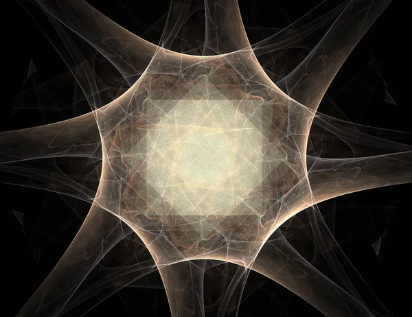 Soyut fraktal kırmızı arka plan ile kesişen daireler ve oval. disko ışıkları. Hareket illüstrasyon.