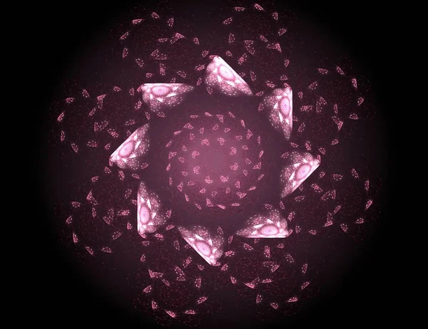 Konuyla ilgili soyut fraktal formlar grafik tasarım ve nükleer fizik bilim parçacıkların. Kutsal geometri futuristik