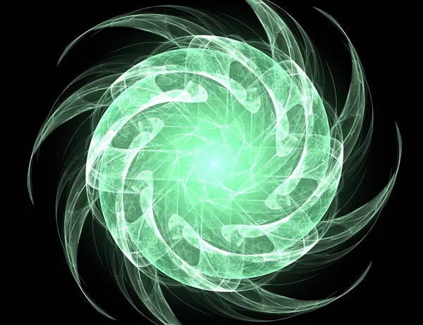 Soyut fraktal kırmızı arka plan ile kesişen daireler ve oval. disko ışıkları. Hareket illüstrasyon.