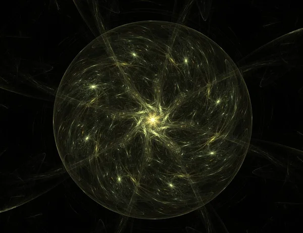 Konuyla ilgili soyut fraktal formlar grafik tasarım ve nükleer fizik bilim parçacıkların. Kutsal geometri futuristik